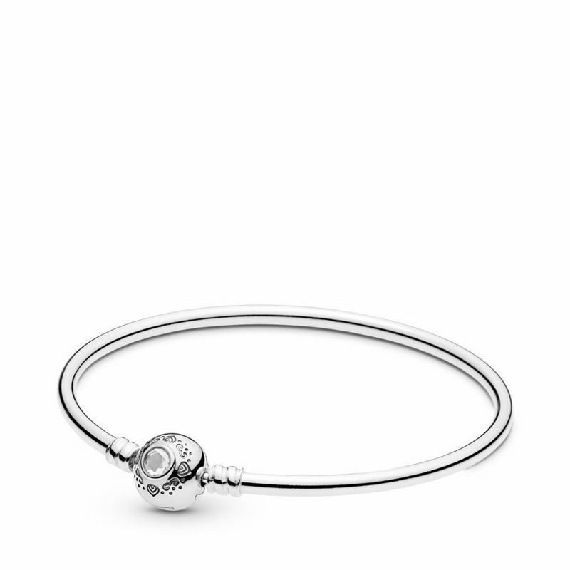 Pandora Disney, Princess Jasmine & Aladdin Bangle Bracelet Ireland - Sterling Silver/Cubic Zirconia